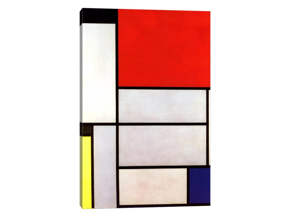 Tableau l, 1921 Canvas Wall Art by Piet Mondrian