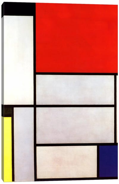 Tableau l, 1921 Canvas Art Print - Piet Mondrian