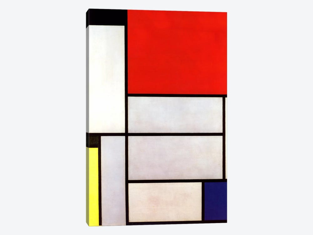 Tableau l, 1921 by Piet Mondrian 1-piece Canvas Art