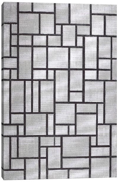 Composition in Gray, 1919 Canvas Art Print - Black & White Patterns