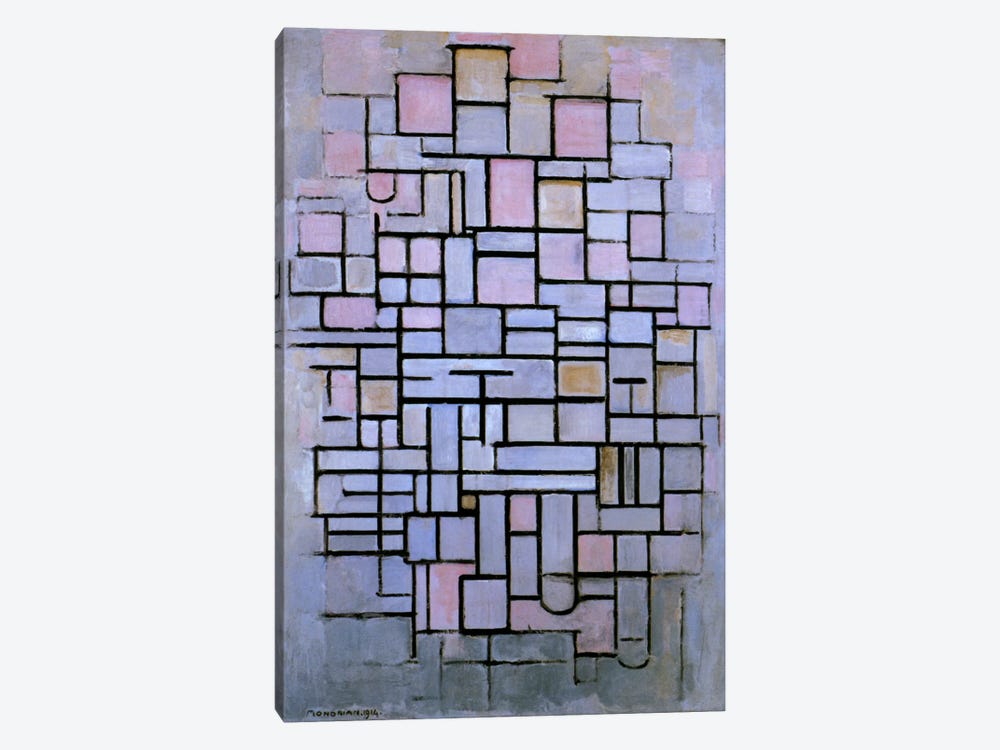 Composition 6, 1914 by Piet Mondrian 1-piece Art Print