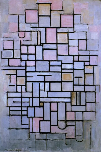 Abstract: Composition 6, 1914 by Piet Mondrian
