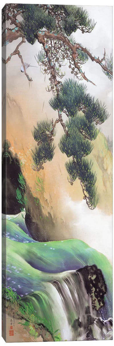 Spring of Mountain Canvas Art Print - Waterfall Art