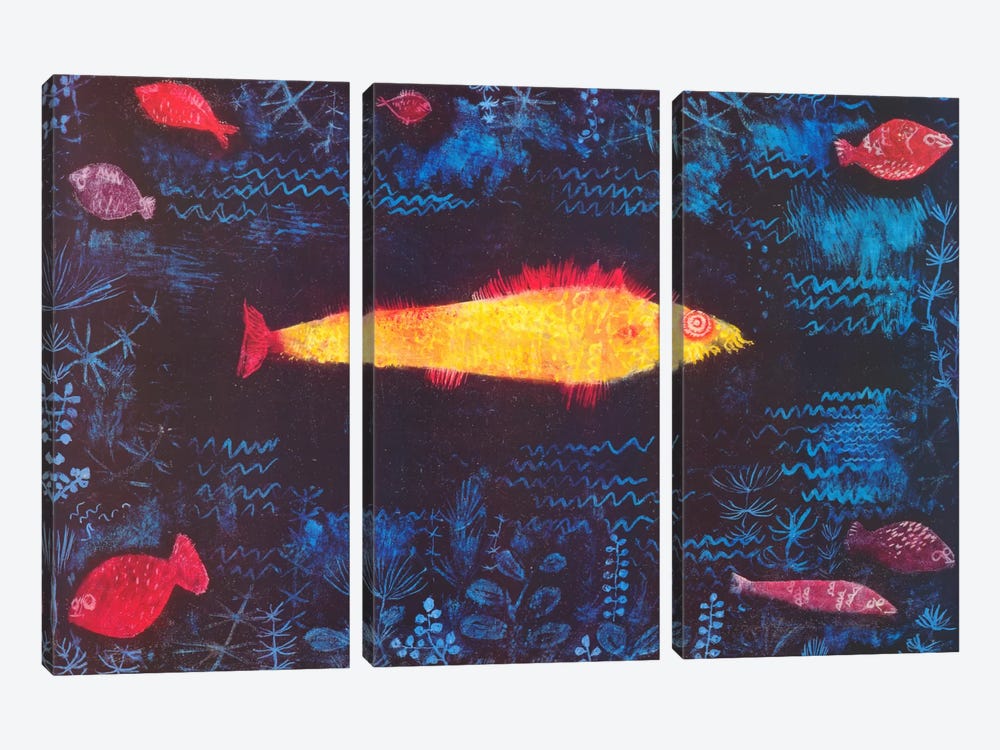 The Golden Fish 3-piece Canvas Print