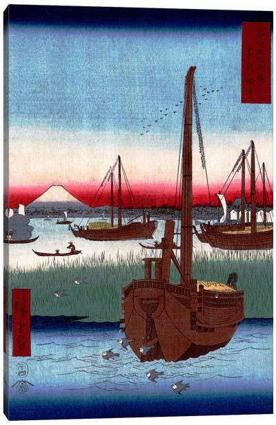 Toto Tsukuda oki (The Sea at Tsukuda in Edo) Canvas Art Print - Asian Culture