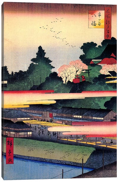 Ichigaya Hachiman (Ichigaya Hachiman Shrine) Canvas Art Print - Japanese Fine Art (Ukiyo-e)