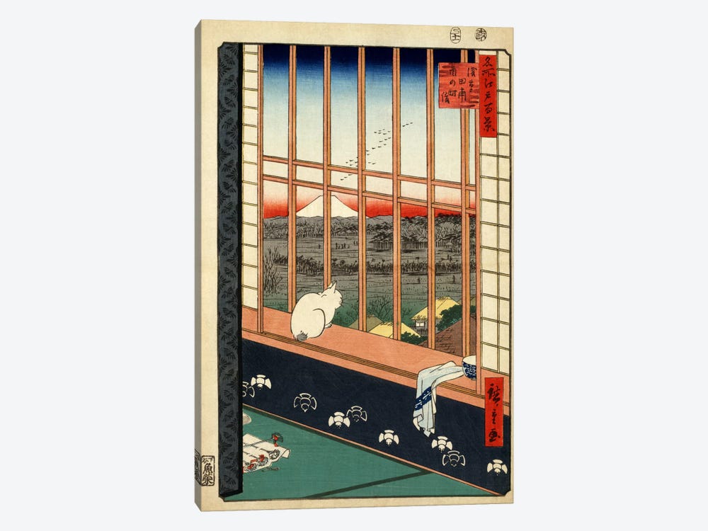 Askusa tanbo Torinomachi mode (Asakusa Ricefields and Torinomachi Festival) by Utagawa Hiroshige 1-piece Canvas Print