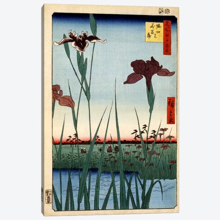 Horikiri no hanashobu (Horikiri Iris Garden) Canvas Print #13652} by Utagawa Hiroshige Canvas Print