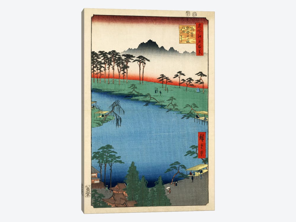 Tsunohazu Kumano Junisha zokusho Juniso (Kumano Junisha Shrine, Tsunohazu) by Utagawa Hiroshige 1-piece Canvas Art