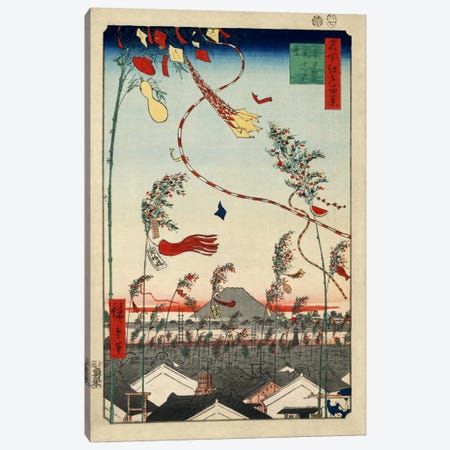 Shichu han'ei Tanabata Matsuri (The City Flourishing, Tanabata Festival) Canvas Print #13659} by Utagawa Hiroshige Art Print