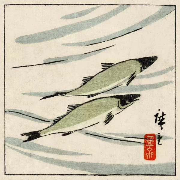 Trout: Ayu zu (River Trout) by Utagawa Hiroshige