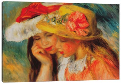 Deux Soeurs (two Sisters) Canvas Art Print - Pierre Auguste Renoir