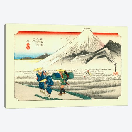 Hara, asa no Fuji (Hara: Mount Fuji in the Morning) Canvas Print #13675} by Utagawa Hiroshige Canvas Art