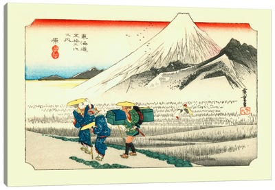 Hara, asa no Fuji (Hara: Mount Fuji in the Morning) Canvas Art Print - Utagawa Hiroshige