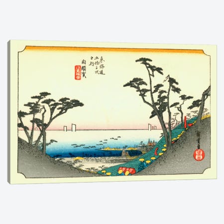 Shirasuka, Shiomizaka zu (Shirasuka: View of Shiomizaka) Canvas Print #13681} by Utagawa Hiroshige Canvas Art