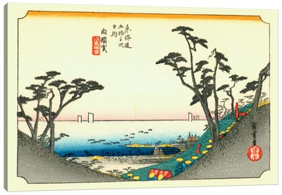 Shirasuka, Shiomizaka zu (Shirasuka: View of Shiomizaka) Canvas Art Print - Utagawa Hiroshige