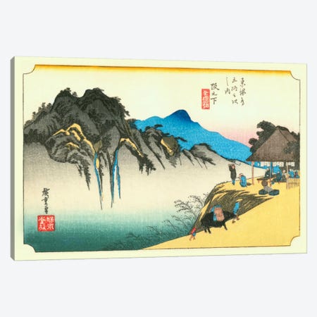 Sakanoshita, Fudesute mine (Sakanoshita: Fudesute Mountain) Canvas Print #13683} by Utagawa Hiroshige Canvas Wall Art