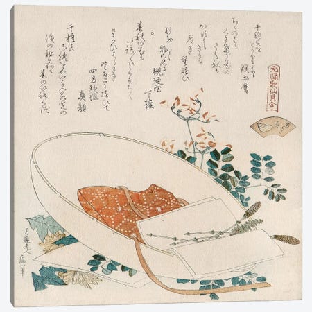 Myriad Grasses Shell (Chigusagai) Canvas Print #13694} by Katsushika Hokusai Canvas Artwork