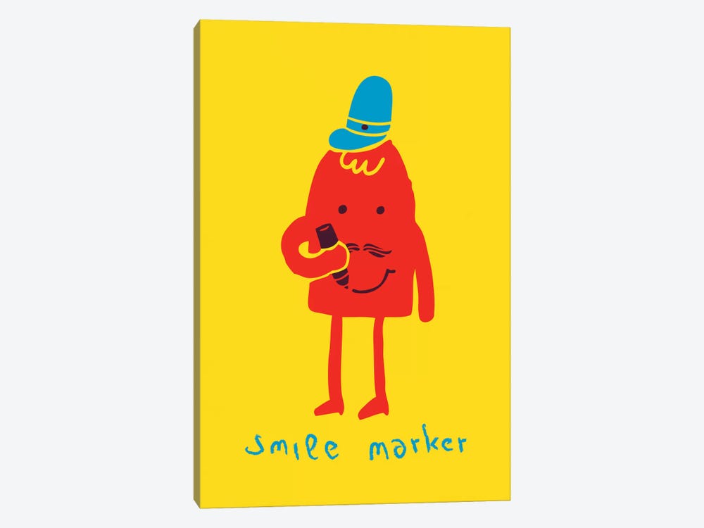 Smile Marker 1-piece Canvas Art Print