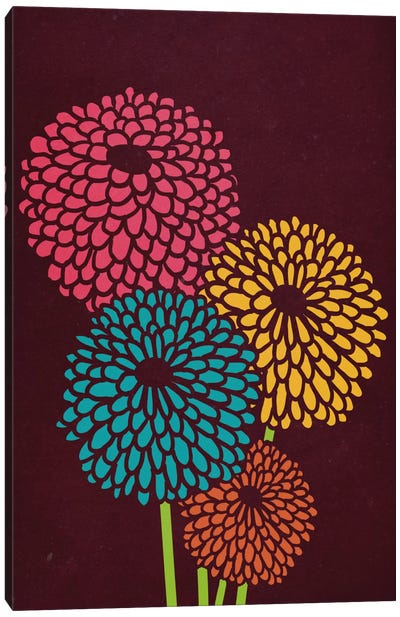 Still Life With Chrysanthemums Canvas Art Print - Budi Satria Kwan