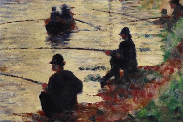 Canoes: Anglers by Georges Seurat
