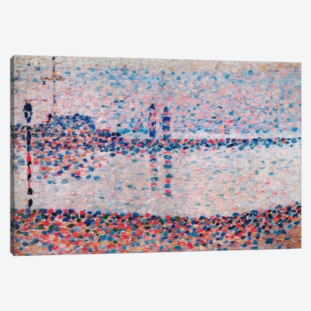 Study For The Channel At Gravelines Canvas Print #1389} by Georges Seurat Canvas Art Print