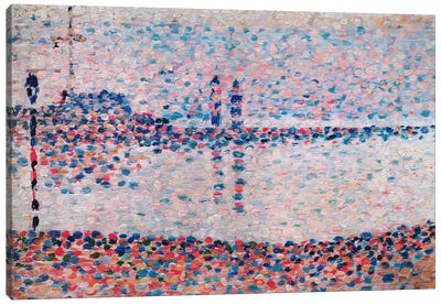 Study For The Channel At Gravelines Canvas Art Print - Georges Seurat