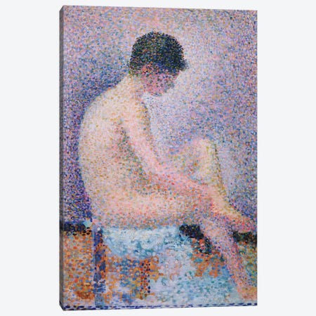 Model In Profile, 1886 Canvas Print #1390} by Georges Seurat Canvas Artwork