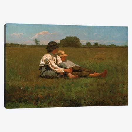 Boys In a Pasture, 1874 Canvas Print #1395} by Winslow Homer Art Print