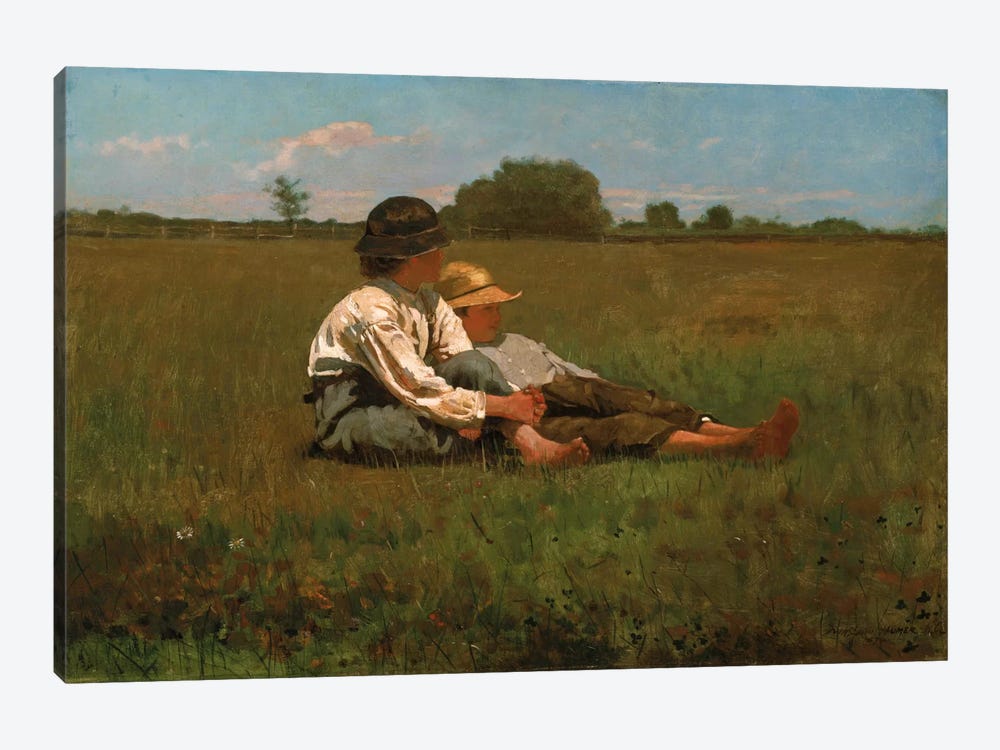 Boys In a Pasture, 1874 by Winslow Homer 1-piece Canvas Artwork