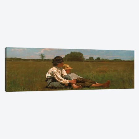 Boys In a Pasture Canvas Print #1395PAN} by Winslow Homer Canvas Print