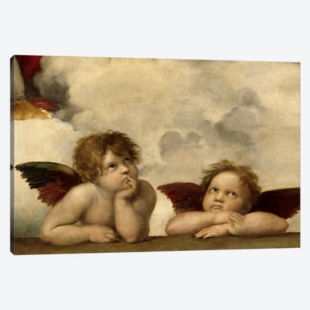 The Two Angels Canvas Print #1396} by Raphael Canvas Print