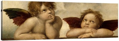 The Two Angels Canvas Art Print - Angel Art