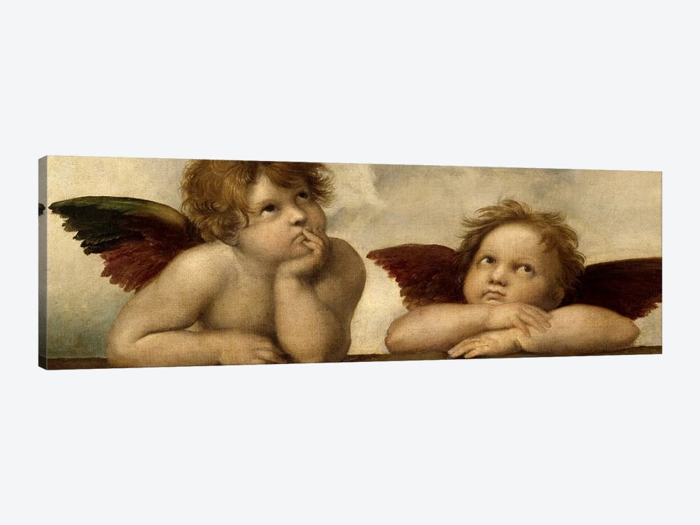 The Two Angels by Raphael 1-piece Canvas Art Print