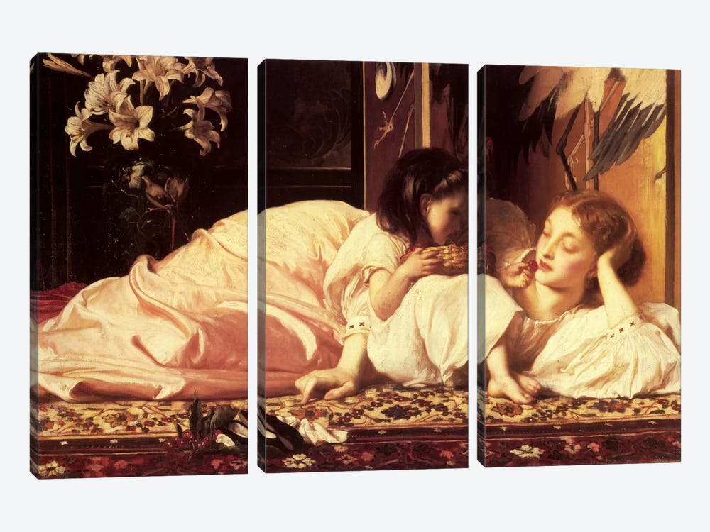 Mother and Child by Frederic Leighton 3-piece Canvas Artwork