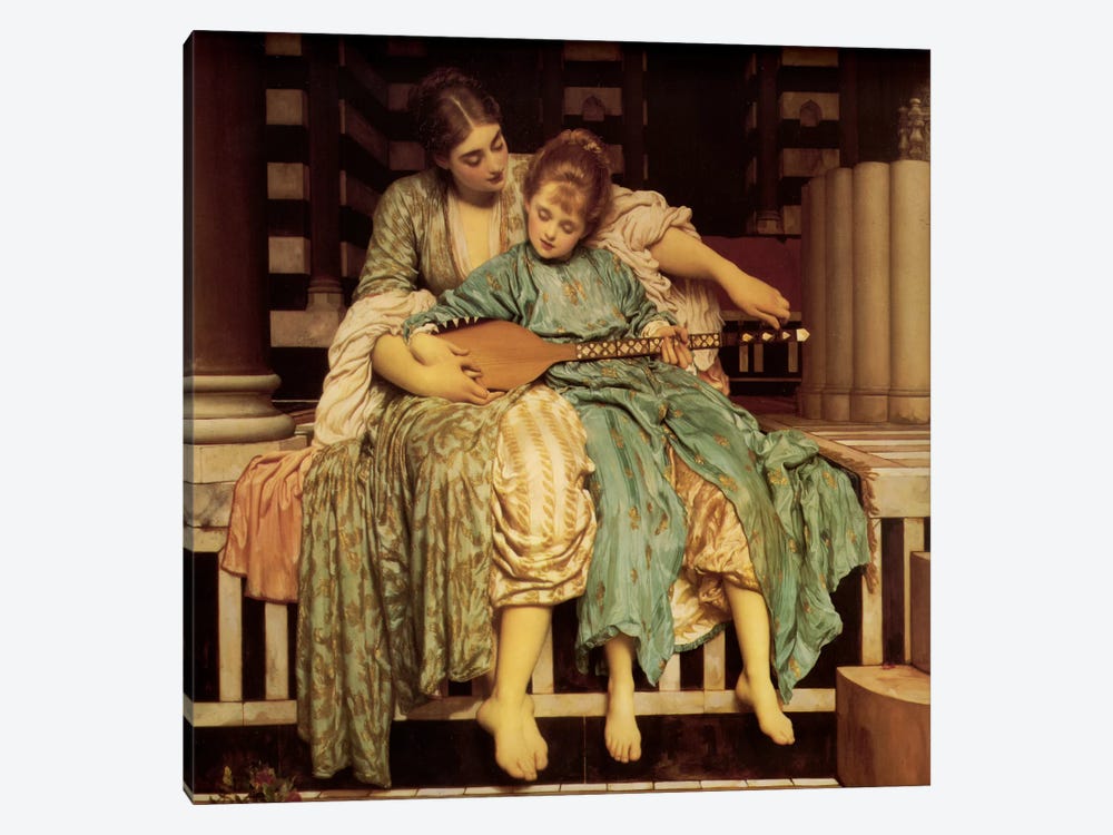 The Music Lesson by Frederic Leighton 1-piece Canvas Art Print