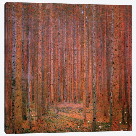 Fir Forest I Canvas Print #14025} by Gustav Klimt Canvas Wall Art