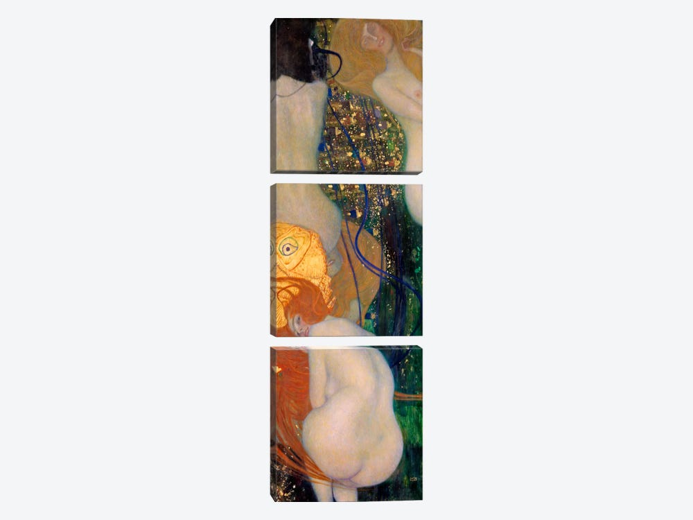 Goldfish by Gustav Klimt 3-piece Canvas Art Print
