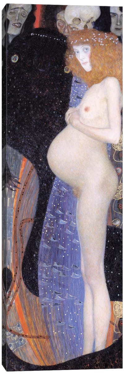 Hoffnung I (The Hope l) Canvas Art Print - Gustav Klimt