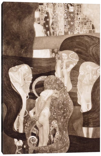 Jurisprudenz Canvas Art Print - Gustav Klimt