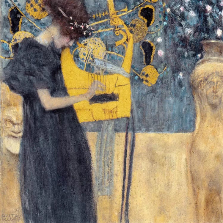 Number Painting for Adults Musik Lithograph Painting by Gustav Klimt Paint  by Number Kit On Canvas for Beginners