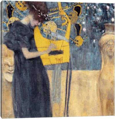 Musik 1895 Canvas Art Print - Gustav Klimt