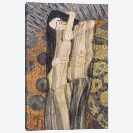Nagender Kummer ll (Gnawing Grief) Canvas Print #14038} by Gustav Klimt Canvas Wall Art