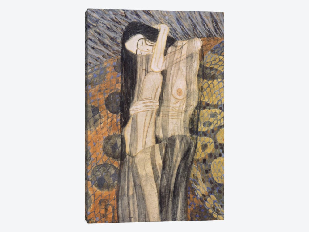Nagender Kummer ll (Gnawing Grief) by Gustav Klimt 1-piece Canvas Print