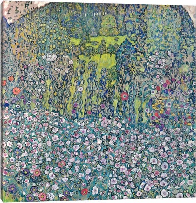 Gustav Klimt Garden Landscape on the Hill Canvas Art Print - Gustav Klimt
