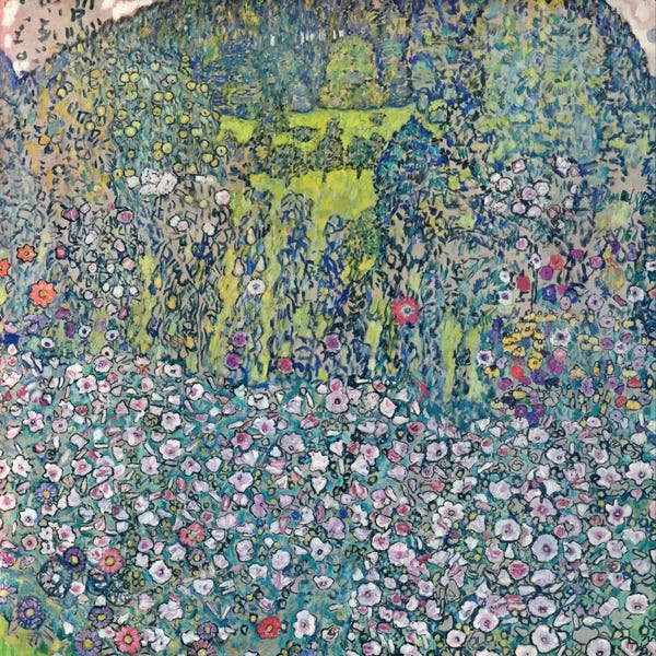 All Things Klimt: Gustav Klimt Garden Landscape on the Hill by Gustav Klimt
