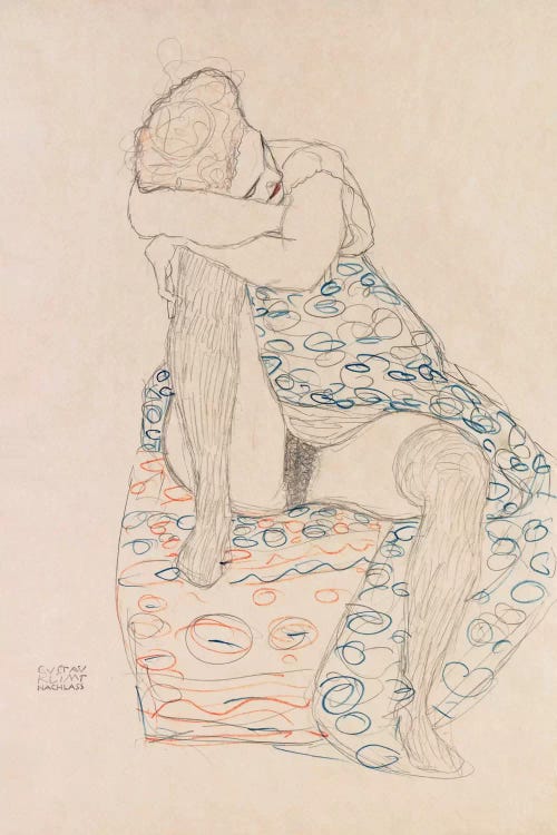 Seated Figure with Gathered Up Skirt