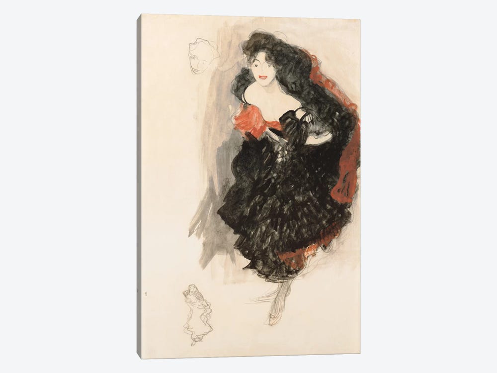 Study for Judith ll by Gustav Klimt 1-piece Art Print