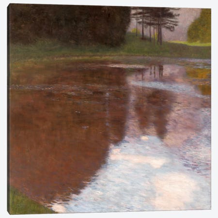 Tranquil Pond Egelsee near GollingSalzburg Canvas Print #14052} by Gustav Klimt Canvas Art