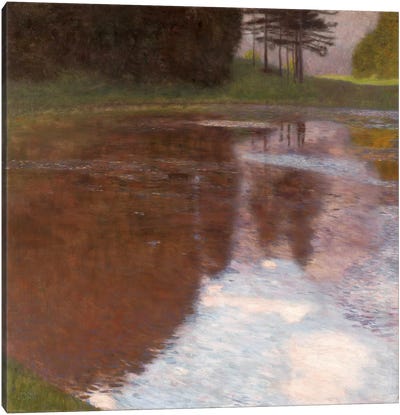Tranquil Pond Egelsee near GollingSalzburg Canvas Art Print - Gustav Klimt